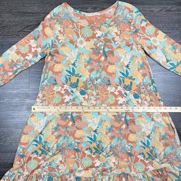 Peruvian Connection Women’s Latana Pima Cotton Medium Jersey Pockets Ruffle Hem - Picture 9 of 11